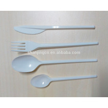 cheapest disposable eco-friendly plastic cutlery tableware 16.5cm spoon fork knives each item100pcs/bag